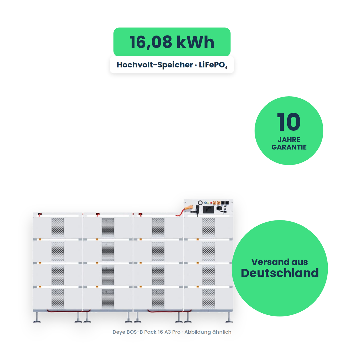Deye BOS-B Pack 16 A3 Pro – Hochvolt-Speicher, freigestellt