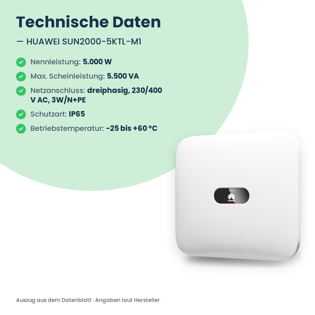 HUAWEI SUN2000-5KTL-M1 Hybrid-Wechselrichter 5 kW