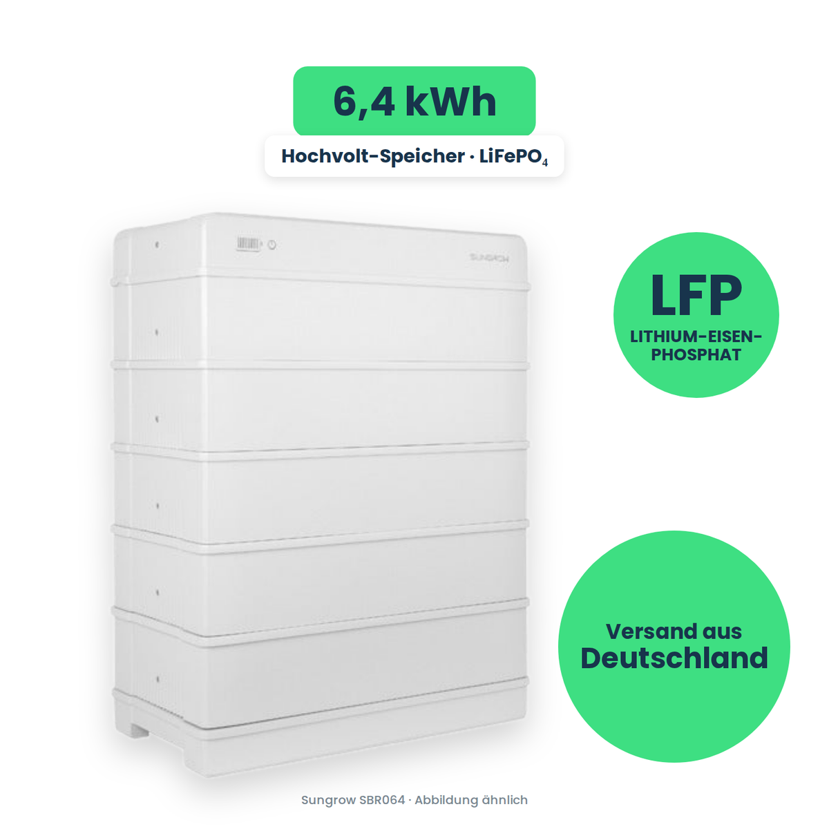 Sungrow SBR064 – Hochvolt-Speicher, freigestellt