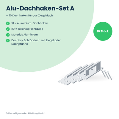 Solfuerza Alu-Dachhaken-Set A