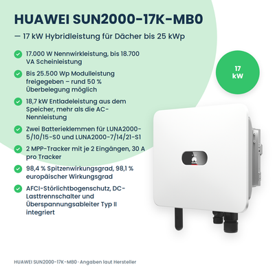 HUAWEI SUN2000-17K-MB0 Hybrid-Wechselrichter 17 kW
