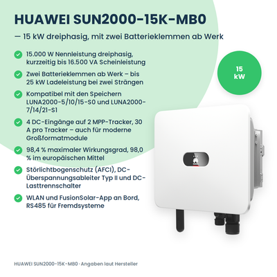 HUAWEI SUN2000-15K-MB0 Hybrid-Wechselrichter 15 kW