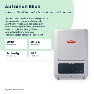 Fronius Verto Plus 30.0 Hybrid-Wechselrichter 30 kW